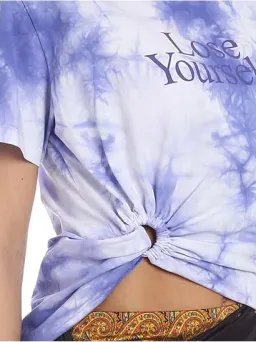 Paco Rabanne Stretch Jersey Wrap Skirt & Lose Yourself Tie Dye Shirt Set Print Size 8 for rent on The Volte - image 2