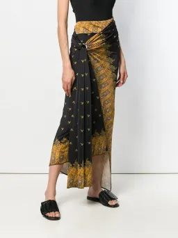 Paco Rabanne Stretch Jersey Wrap Skirt & Lose Yourself Tie Dye Shirt Set Print Size 8 for rent on The Volte - image 6
