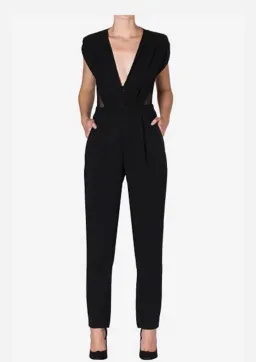 Carla Zampatti Cavier Crepe Jumpsuit Black Size 14 for rent on The Volte - image 1