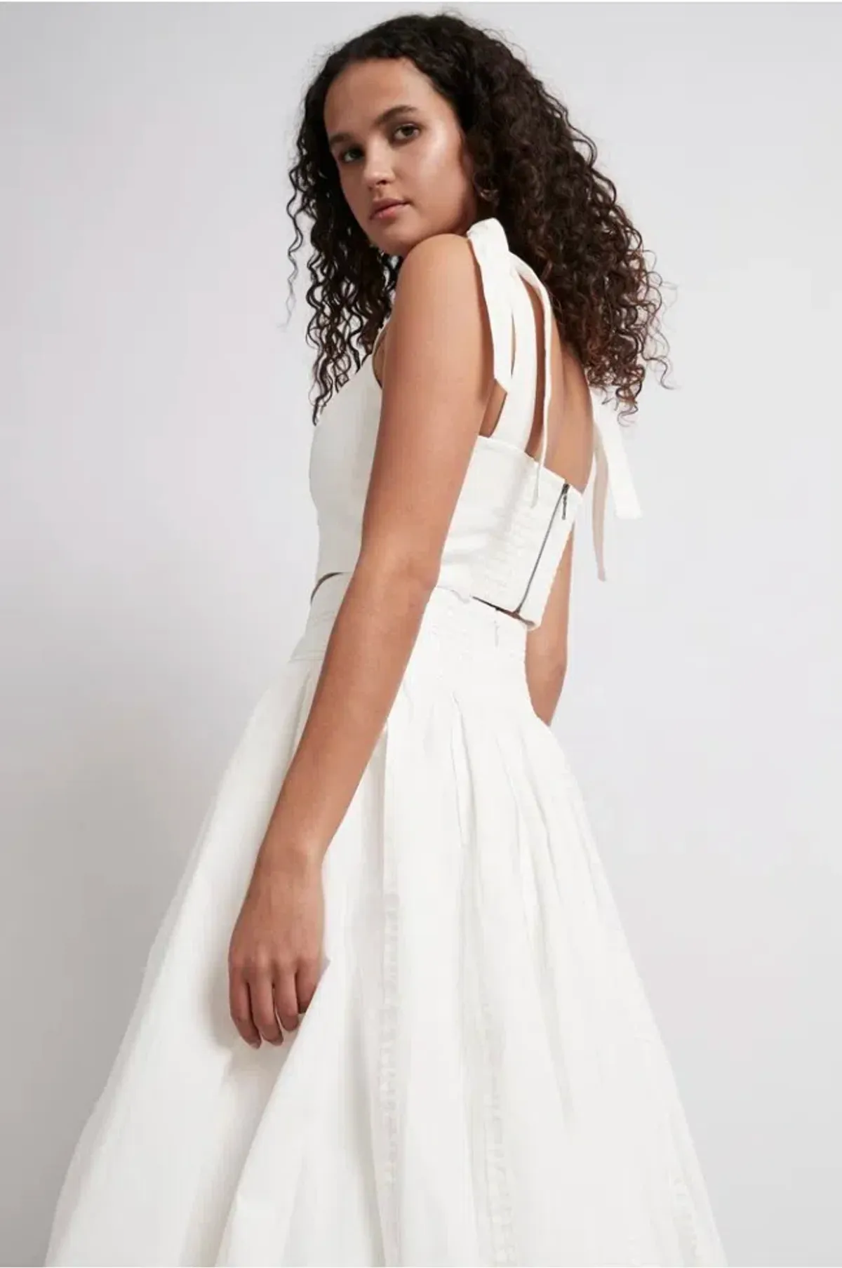 AJE Quietude Bandeau Top in White Size 6 - Image 3