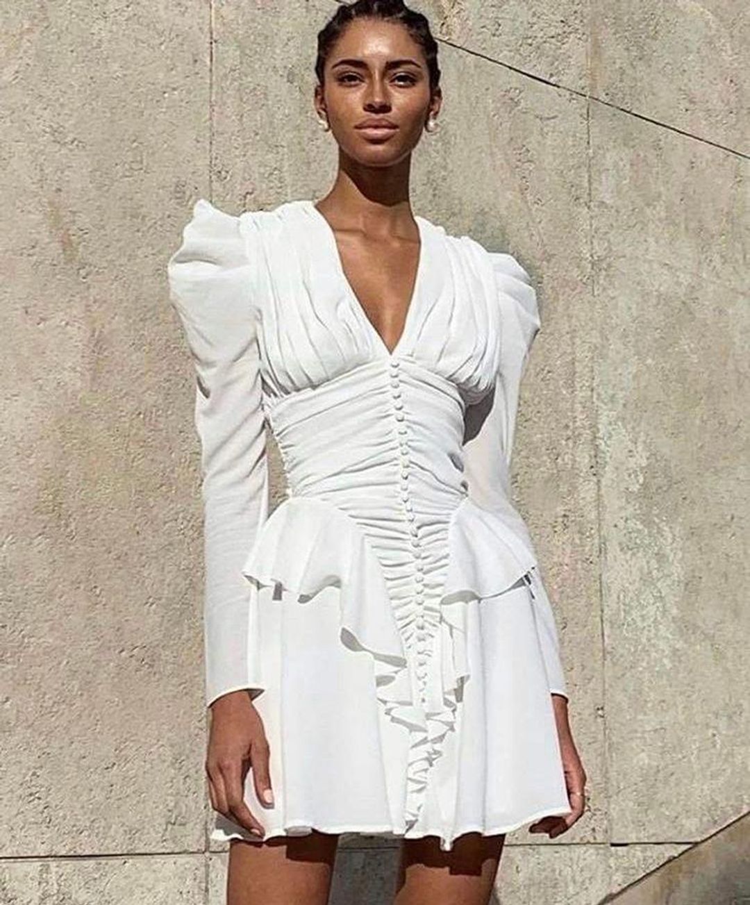 Misha Jia Dress White Size 10 for rent on The Volte - main image