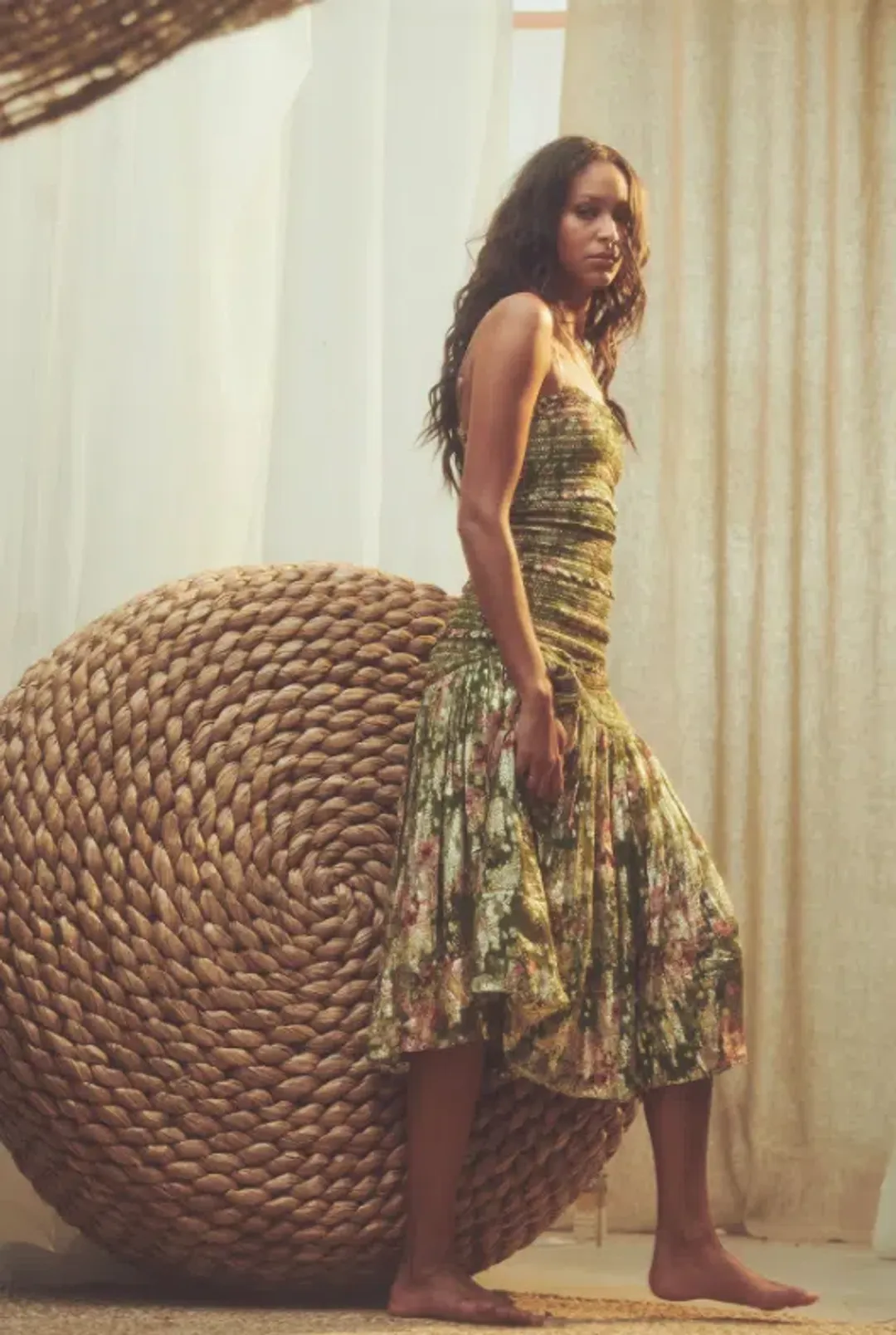 Hemant & Nandita Neem MIDI Dress for rent on The Volte - main image