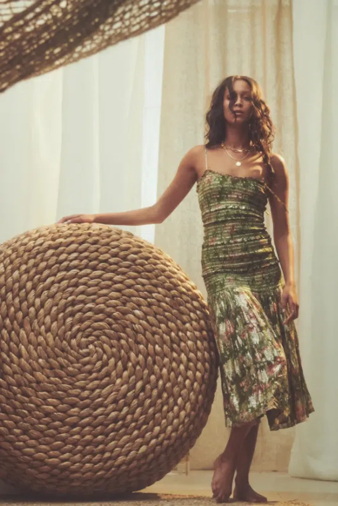 Hemant & Nandita Neem MIDI Dress for rent on The Volte - main image