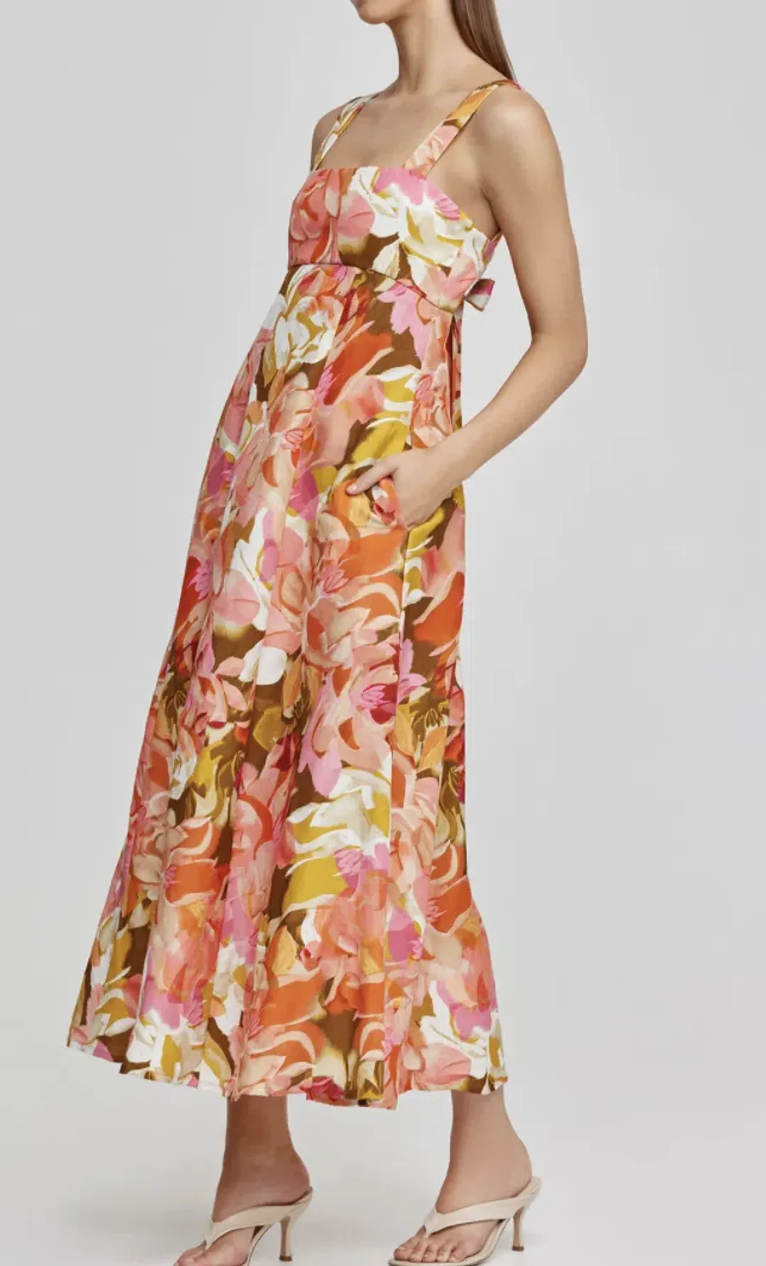 Acler Tate Dress (Pink Bouquet) for rent on The Volte - main image