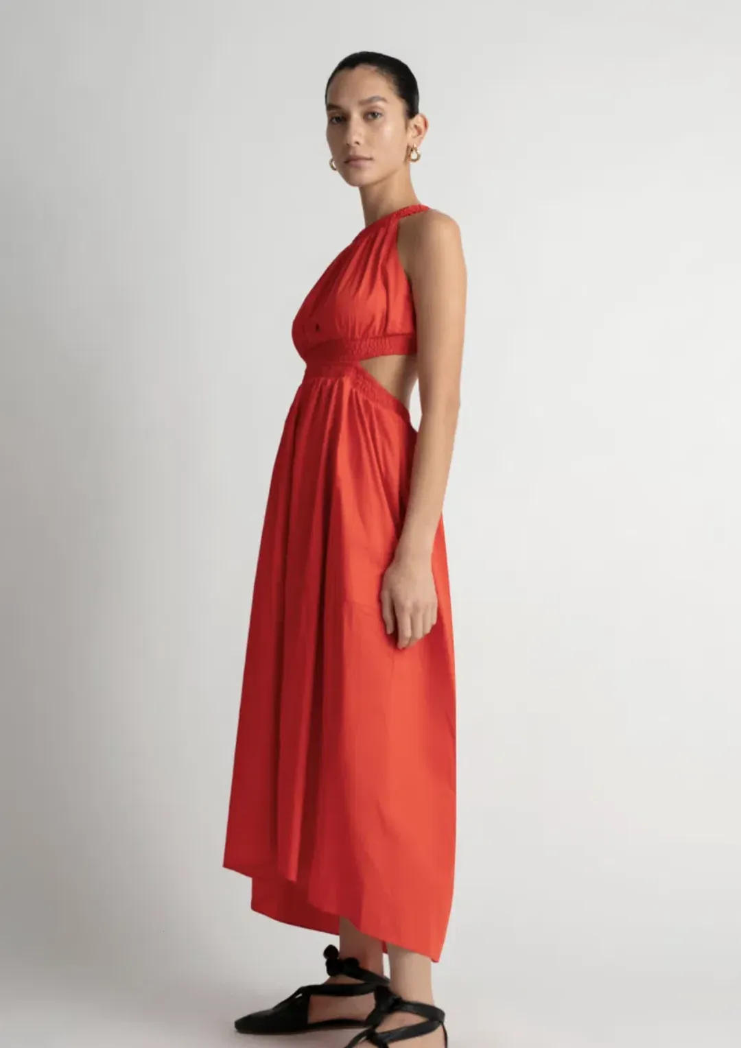 Camilla and Marc Pollina Midi Dress Red Size 10 for rent on The Volte - main image