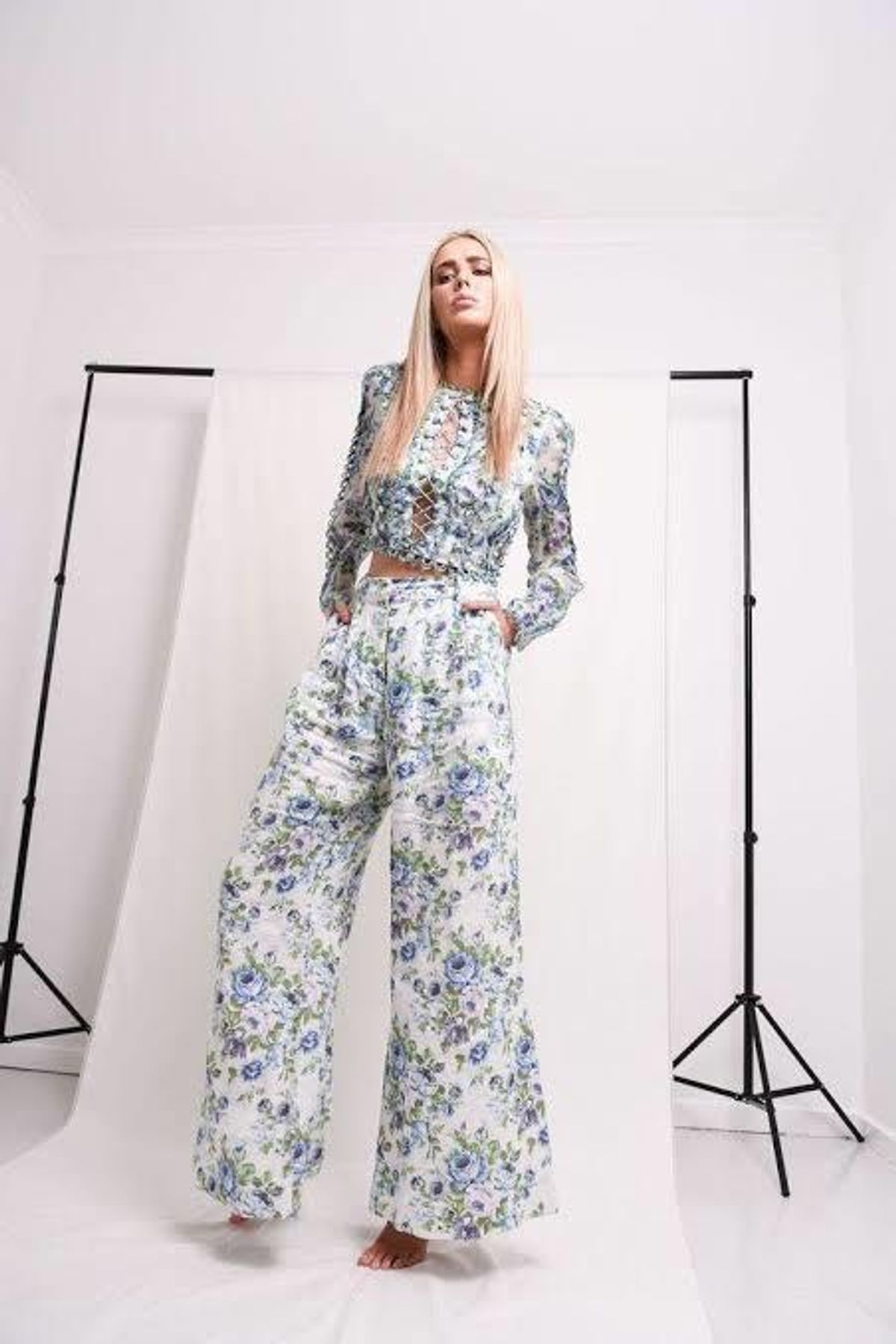 Zimmermann Whitewave Laced Bodice and Pants Set - Image 1