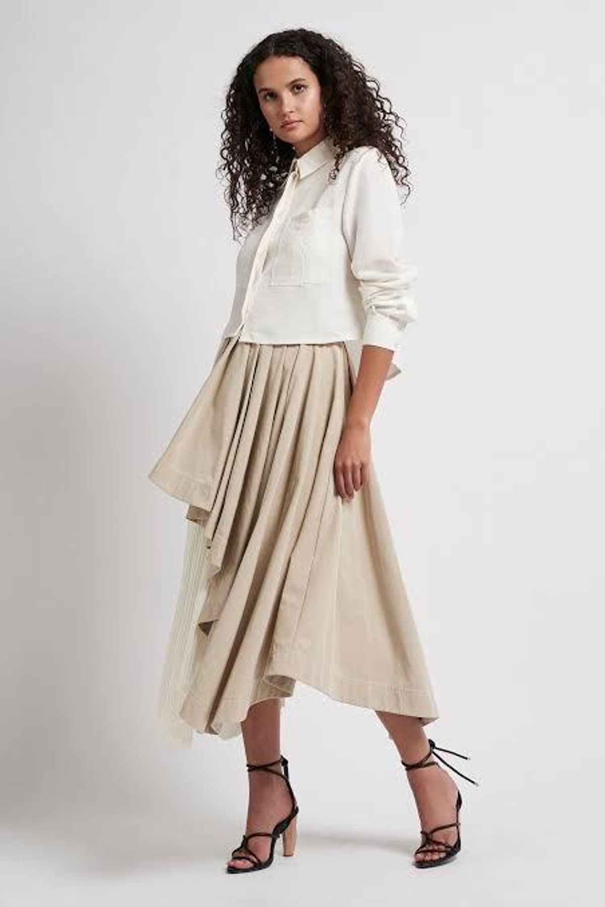Aje Consonance Skirt White/Brown Size 4 - Image 2
