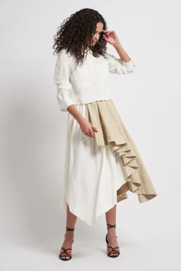Aje Consonance Skirt White/Brown Size 4 for rent on The Volte - image 1