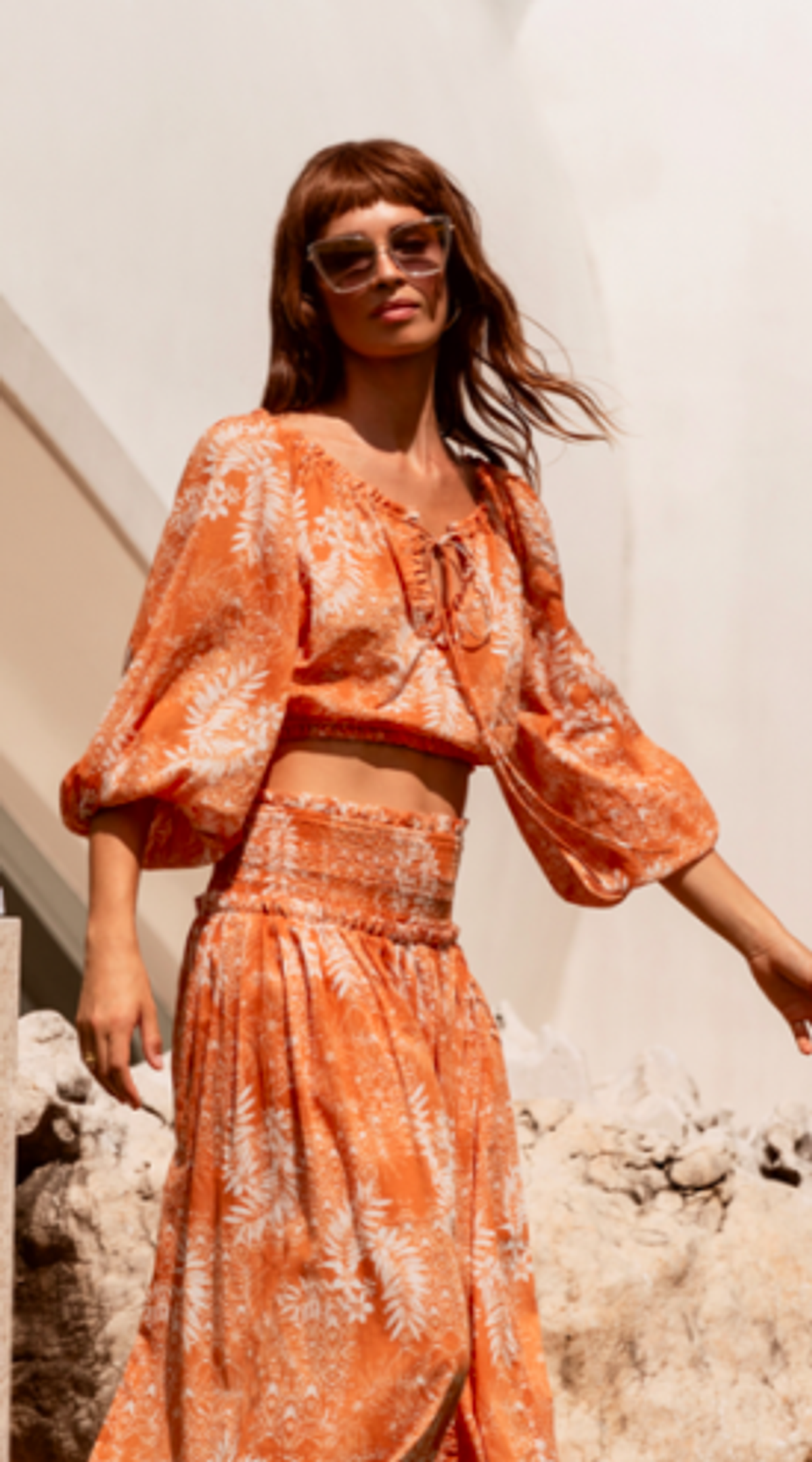 Steele Harmony Blouse & Laguna Skirt in Bora Sand Set Size 8 - Image 2