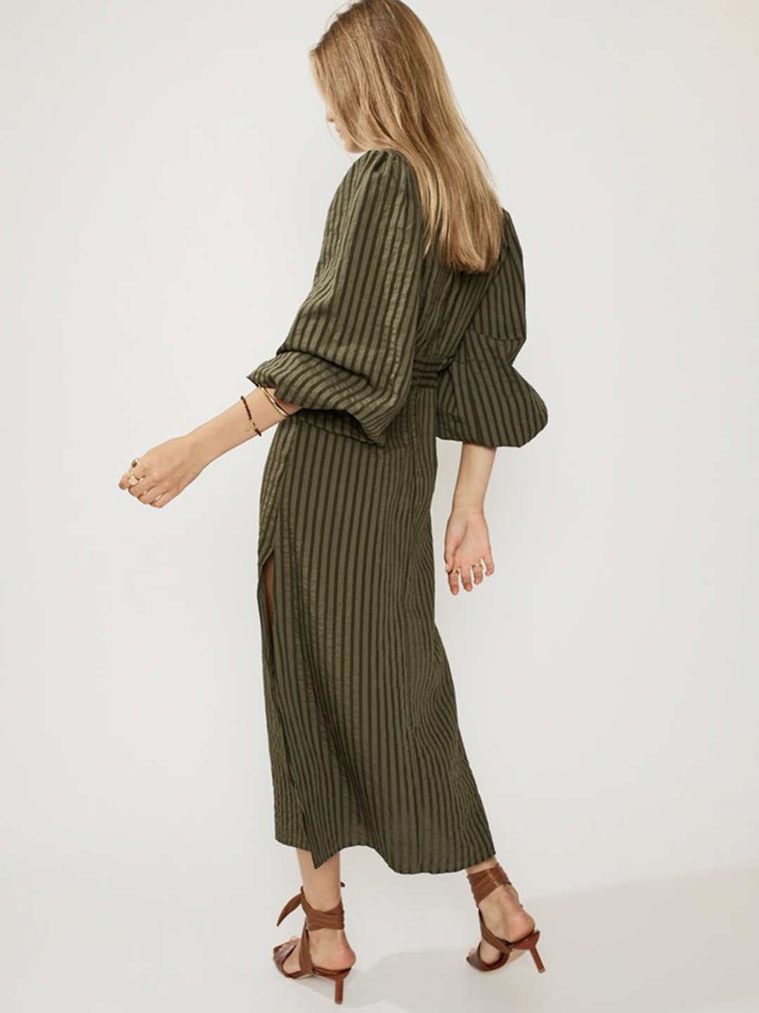 Suboo Queenie Cut Out Dress Olive Size 8 for rent on The Volte - main image