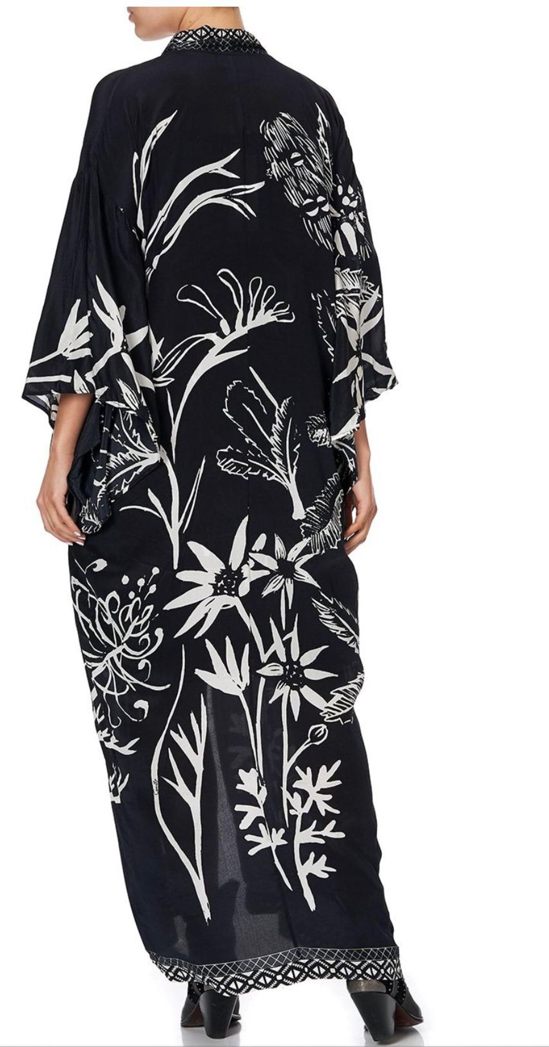 Camilla kimono coat botanical bandits size small (10) for rent on The Volte - main image