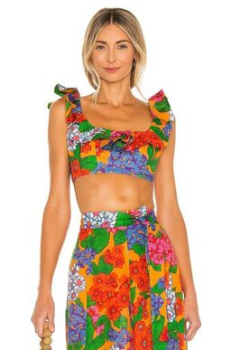 Zimmermann Riders Frill Neck Crop Top & Scallop Hem Skirt Set Print Size 0 for rent on The Volte - image 2