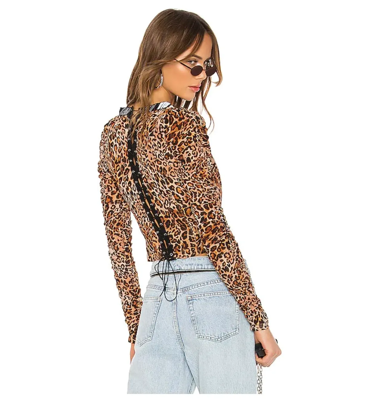 I Am Gia Chelsea Corset Top Print Size 8 - Image 4