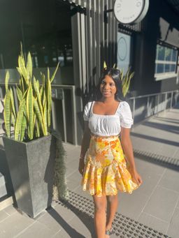 Zimmermann Primrose Flutter Skirt Print Size 6 for rent on The Volte - image 1