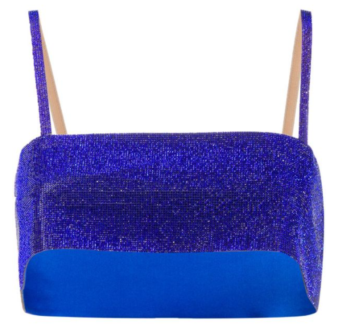 Nue Studio Crystal Embellished Vest Top Blue Size M - Image 4