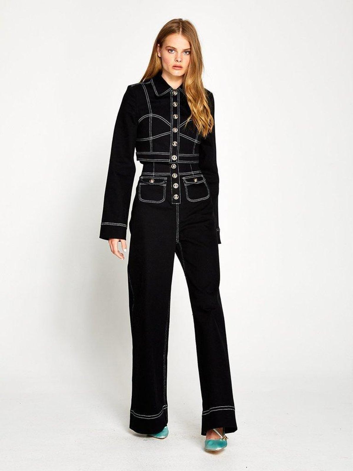 Alice McCall Rock With You Wide Leg Jeans Black Size 10 - Image 1