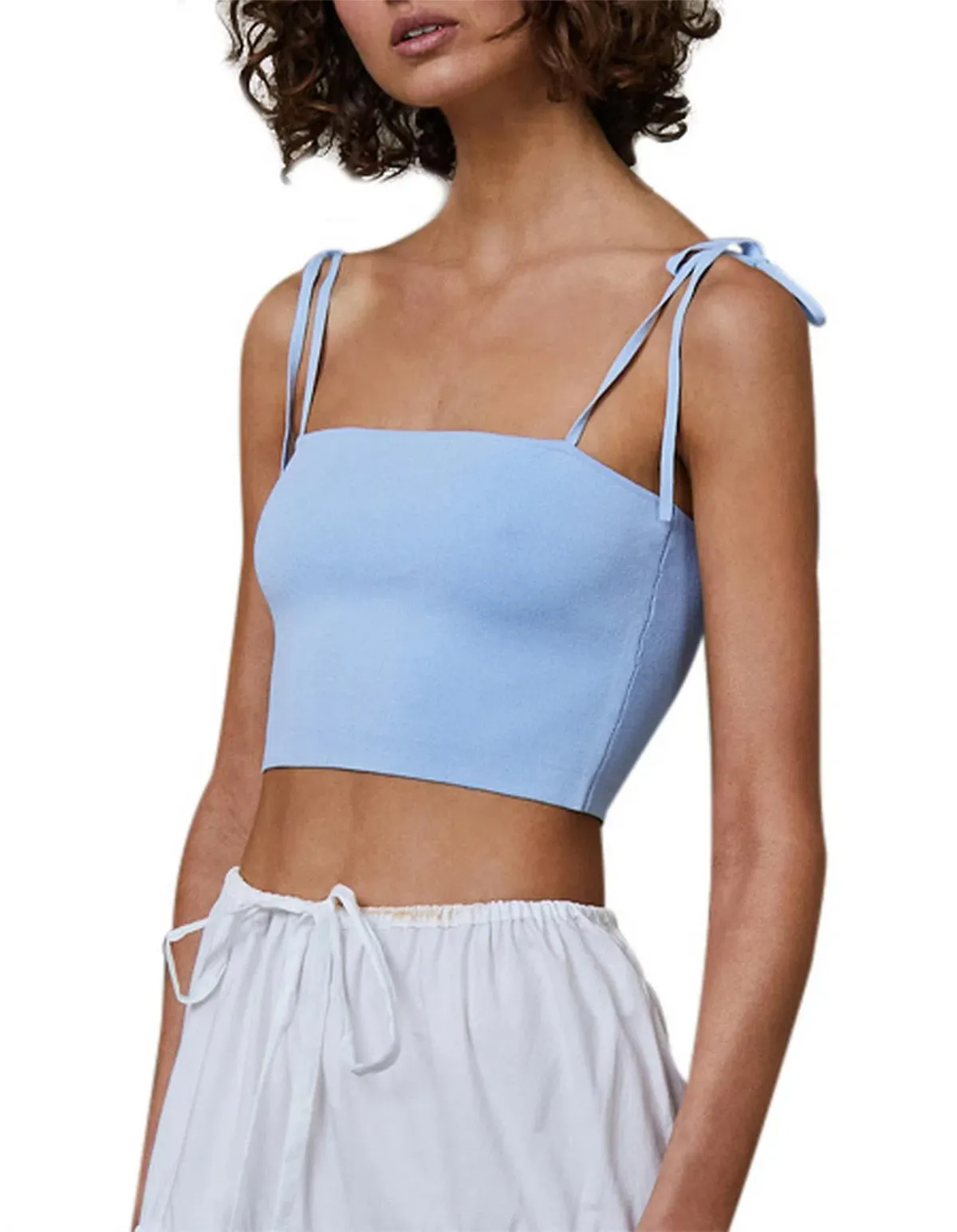 Bec & Bridge Lola Sleveless Sky Blue Crop Top Blue Size 10 - Image 3
