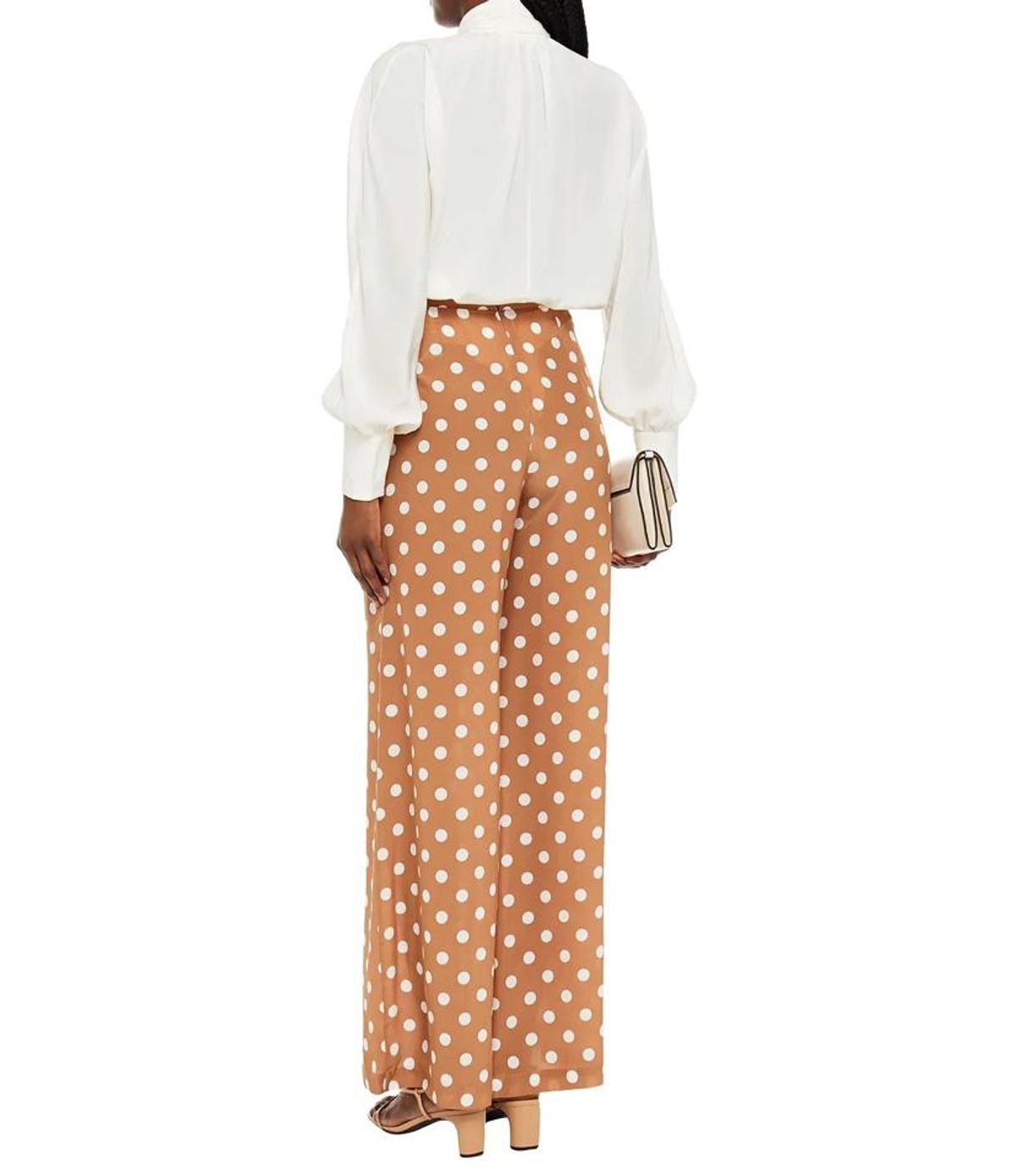 Zimmerman Silk Wide Leg Pants Brown Print Size 0 / AU 8 - Image 2