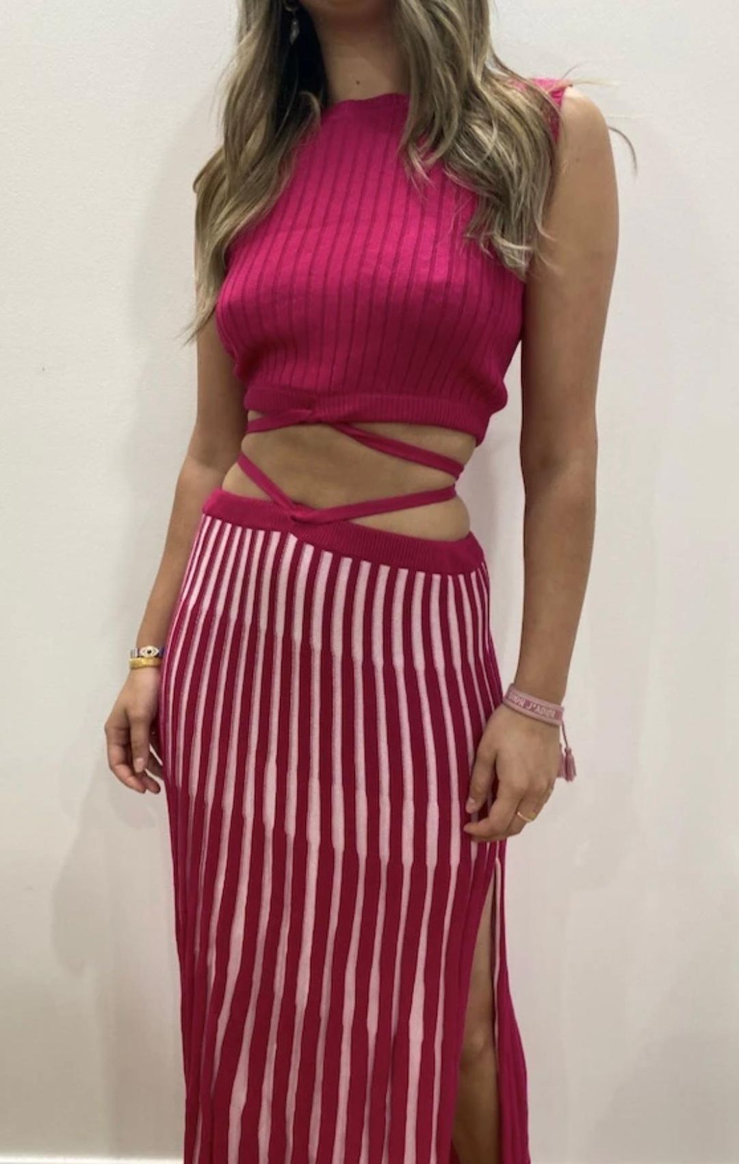 Andean Top and Skirt Set - Loretta Tie Skirt + Lara Tie Top for rent on The Volte - main image