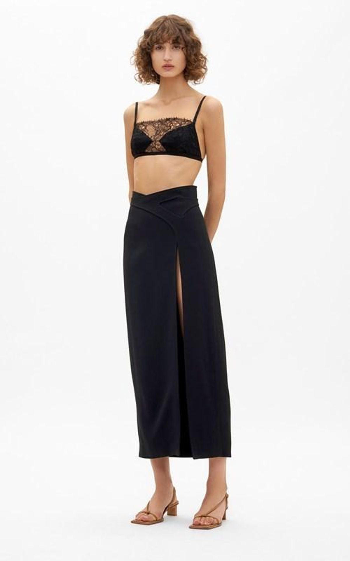 Dion Lee Marrow Lace Bandeau Top Black Size 8 - Image 3