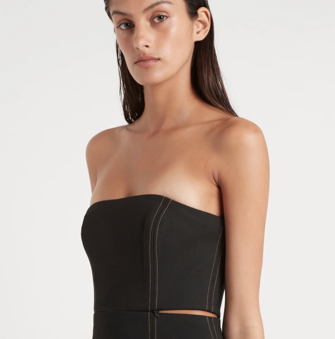 Sir The Label Ante Strapless Mini Dress Black | AU 8 for rent on The Volte - main image