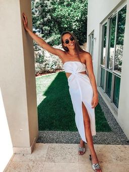 Natalie Rolt Aisha Dress White Size 10 for rent on The Volte - image 1