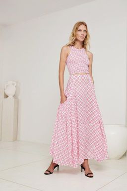 SWF Shirred singlet and skirt pink size 12 for rent on The Volte - image 1