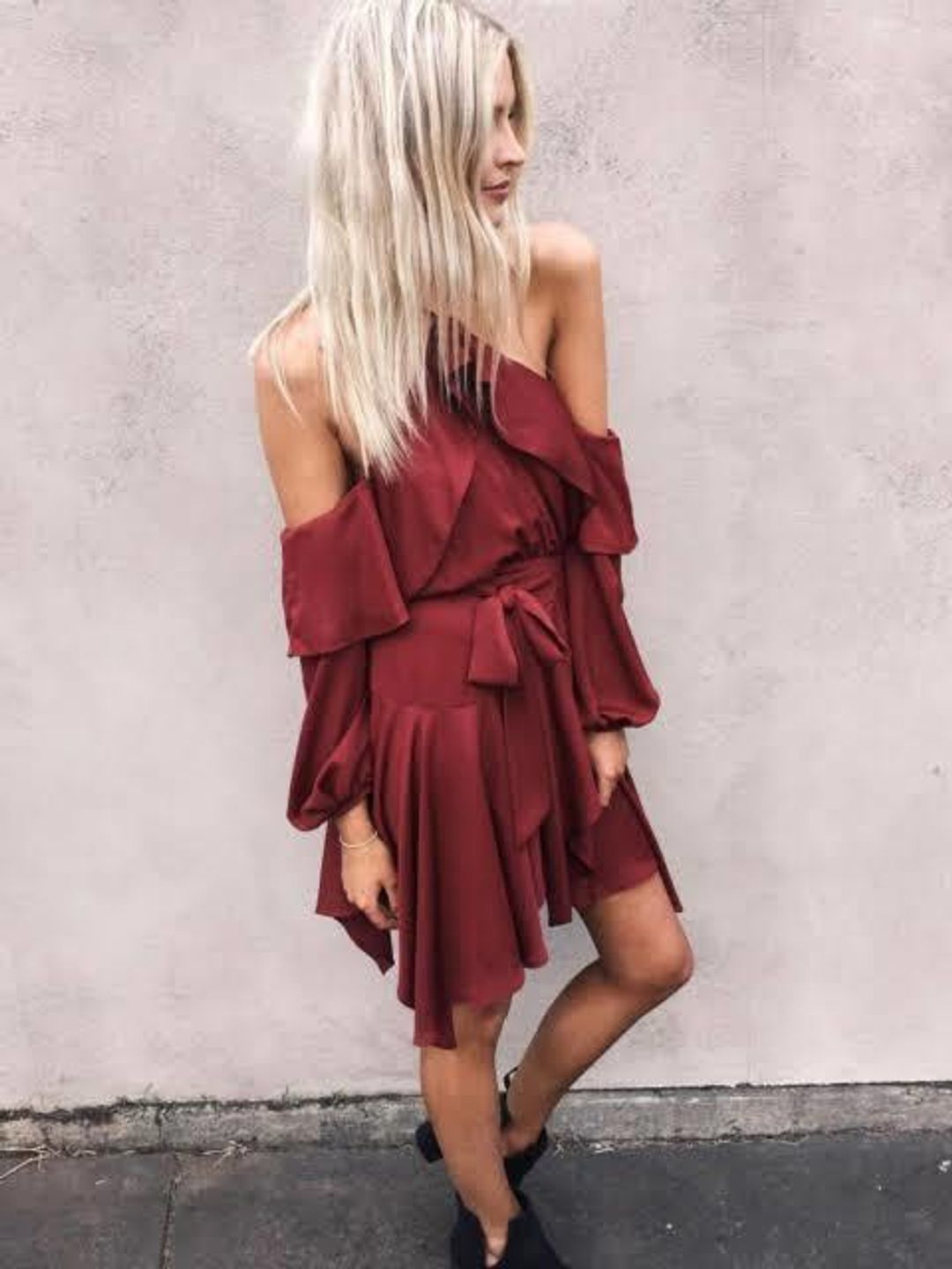 Sheike Diva Dress Brown Size 8 for rent on The Volte - main image