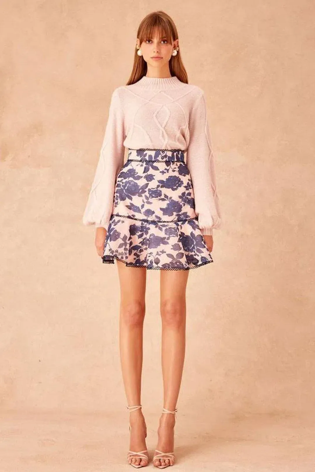 Keepsake the Label Halo Blouse Size S and Skirt Size L Set Print for rent on The Volte - main image