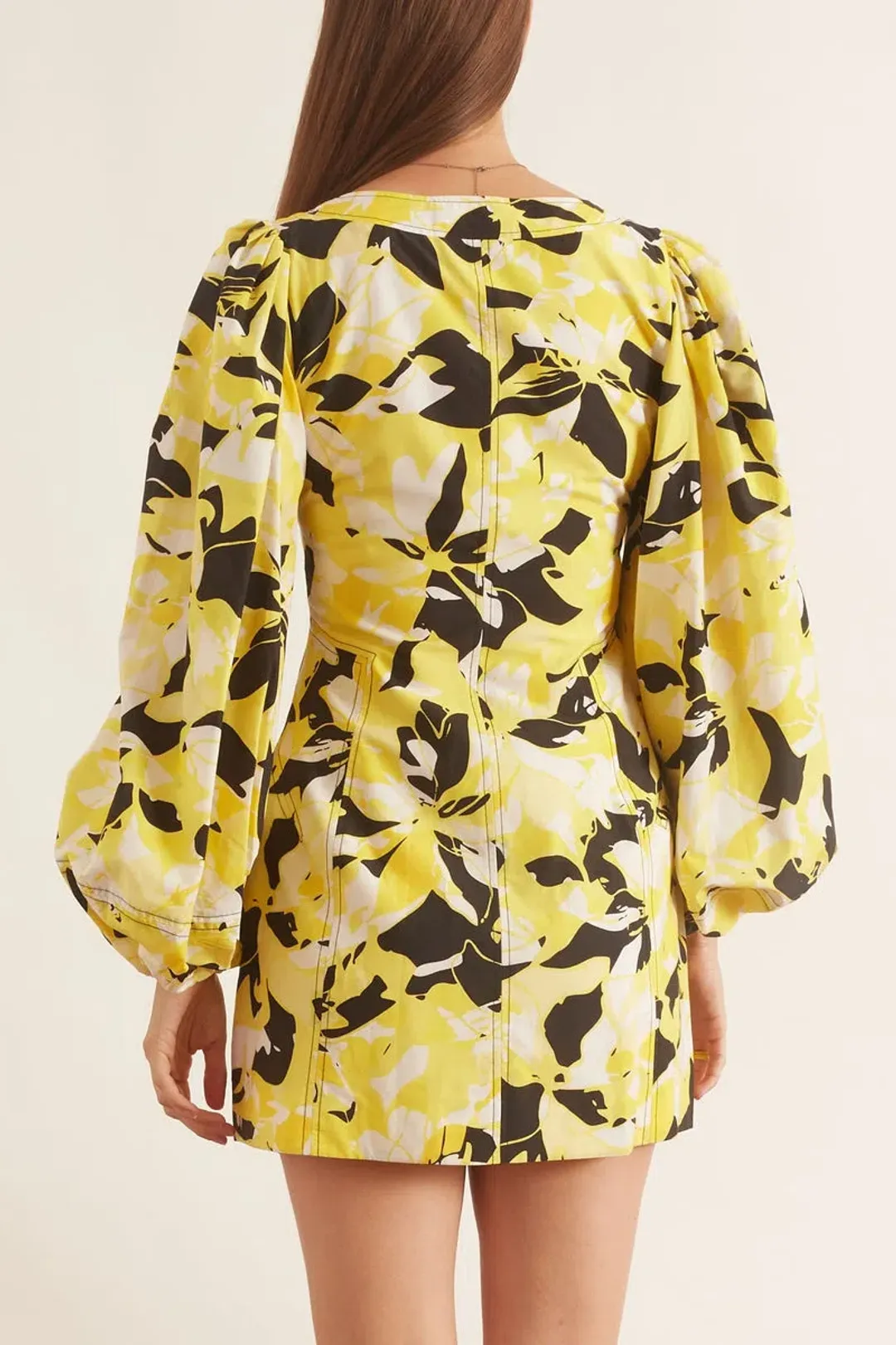 Camilla and Marc Aldea Puff Sleeve Mini Dress Print Size 12 for rent on The Volte - main image