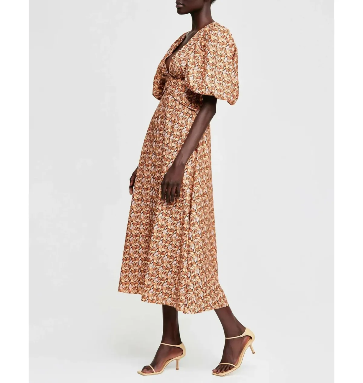 Acler Everett Midi Dress Print Size AU 12 - Image 2