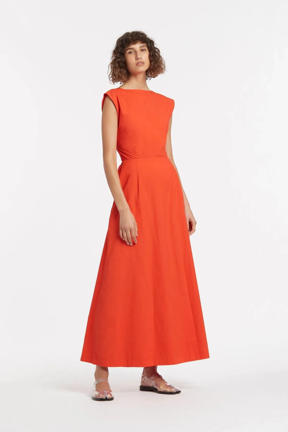 Aje Anja Tie Midi Dress Mandarin Red Size 8 - Image 2