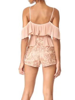 Alice McCall Synthetic Let’s Get Loud Romper Rose Gold Size 4 for rent on The Volte - image 3