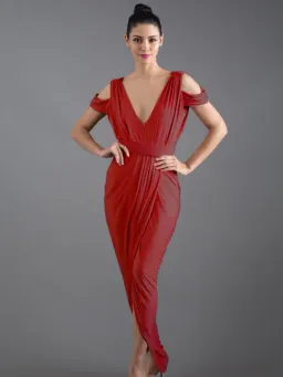 Pia Gladys Perey dress in red wine colour sz 16 (1 of 2) for rent on The Volte - image 1