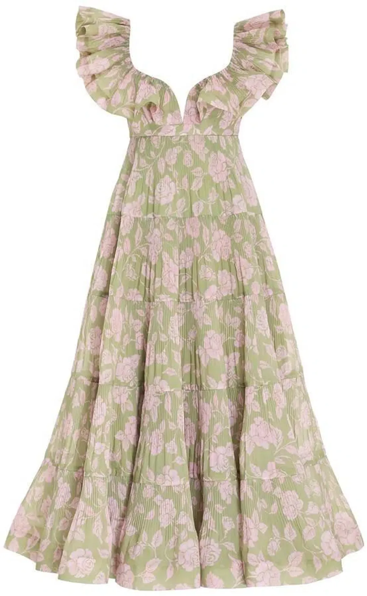 Zimmermann The Lovestruck Pleated Gown Floral Print Size 2 / AU 12 - Image 6