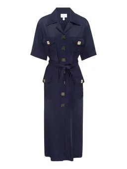 ALICE MCCALL NAVY PALOMA MIDI DRESS - SIZE 6 AU/2 US (RRP $425) for rent on The Volte - image 5