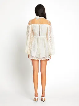 ALICE MCCALL CREME MOONSTRUCK PLAYSUIT - SIZE 4 AU/0 US (RRP $395) for rent on The Volte - image 3