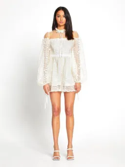 ALICE MCCALL CREME MOONSTRUCK PLAYSUIT - SIZE 4 AU/0 US (RRP $395) for rent on The Volte - image 2