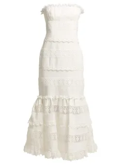 Zimmermann Wayfarer Strapless Midi Dress Ivory Size 0 / AU 8 for rent on The Volte - image 6