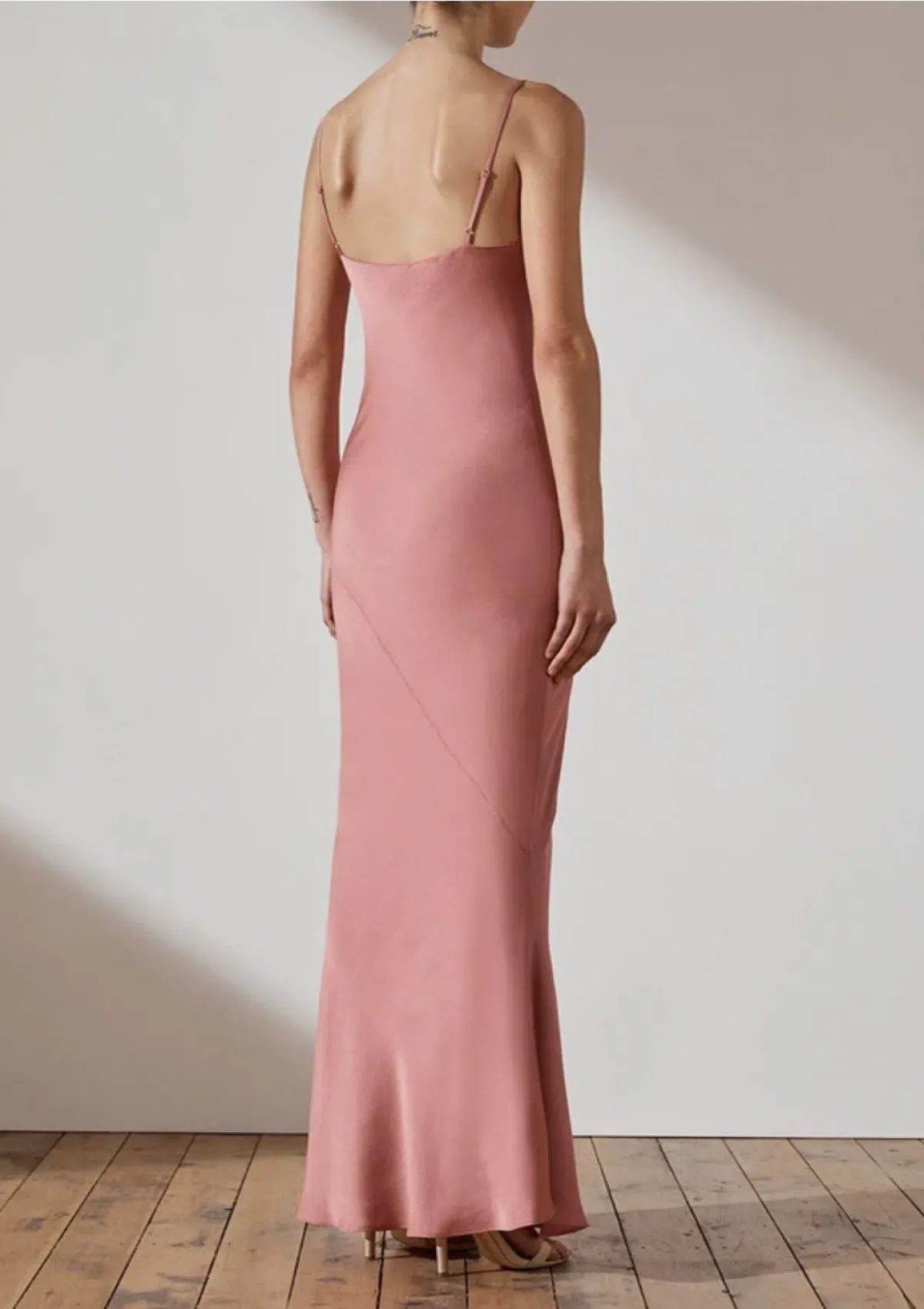 Shona Joy Luxe Bias Cowl Slip Dress Rose Size 14 - Image 2