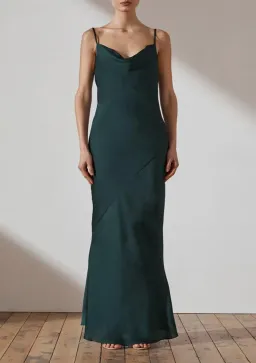 Shona Joy Luxe Bias Cowl Slip Dress Emerald Size 14 for rent on The Volte - image 5