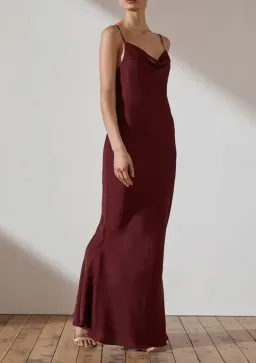 Shona Joy Luxe Bias Cowl Slip Dress Garnet Size 16 for rent on The Volte - image 2