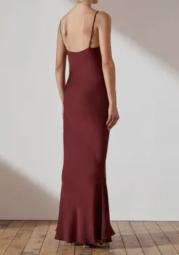 Shona Joy Luxe Bias Cowl Slip Dress Garnet Size 16 for rent on The Volte - image 3