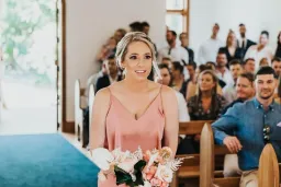 Shona Joy Luxe Cocktail Frill Dress Rose Size 10 for rent on The Volte - image 3