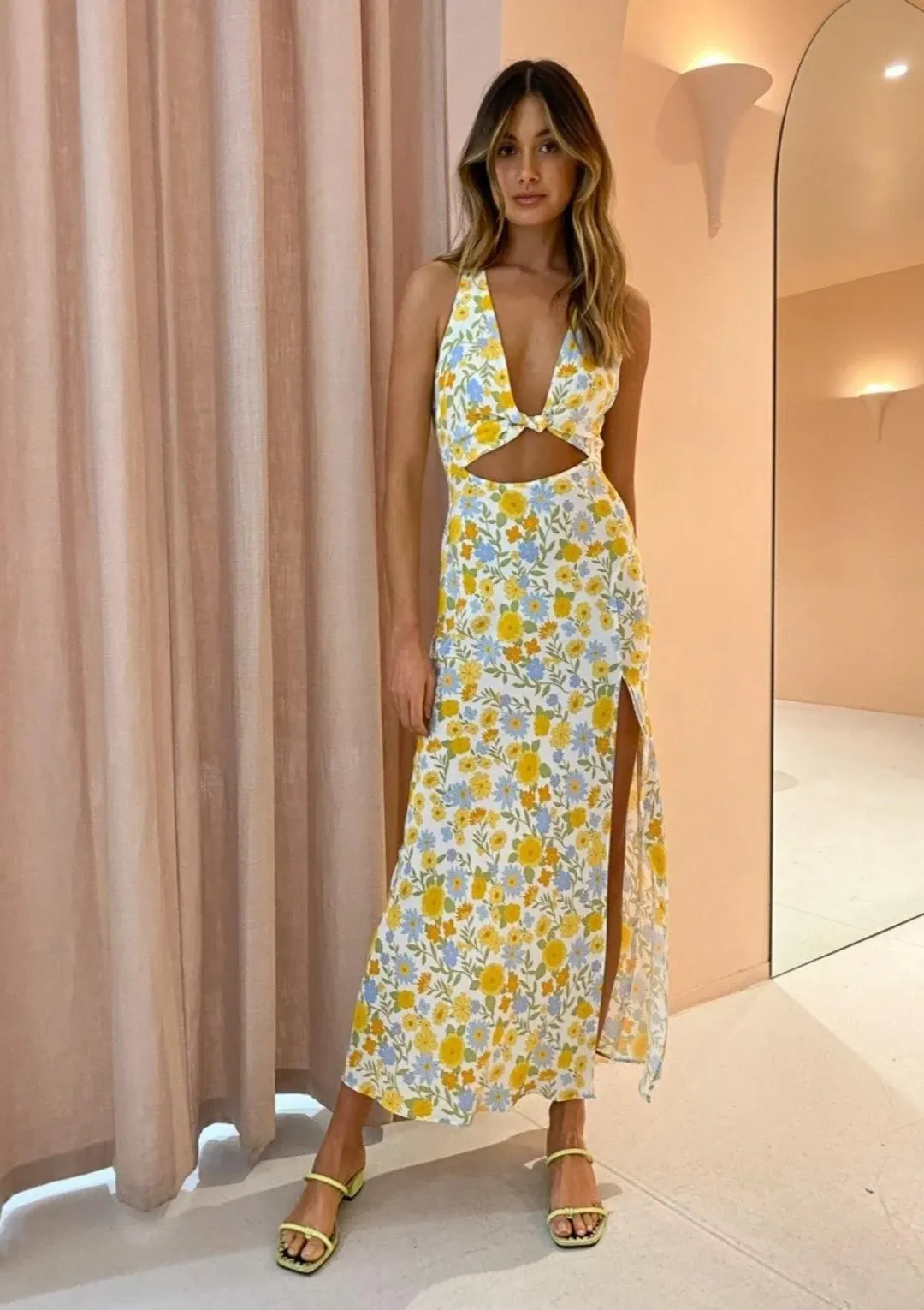 Bec & Bridge Cali Sun Maxi Dress Floral Print Size 10 for rent on The Volte - main image