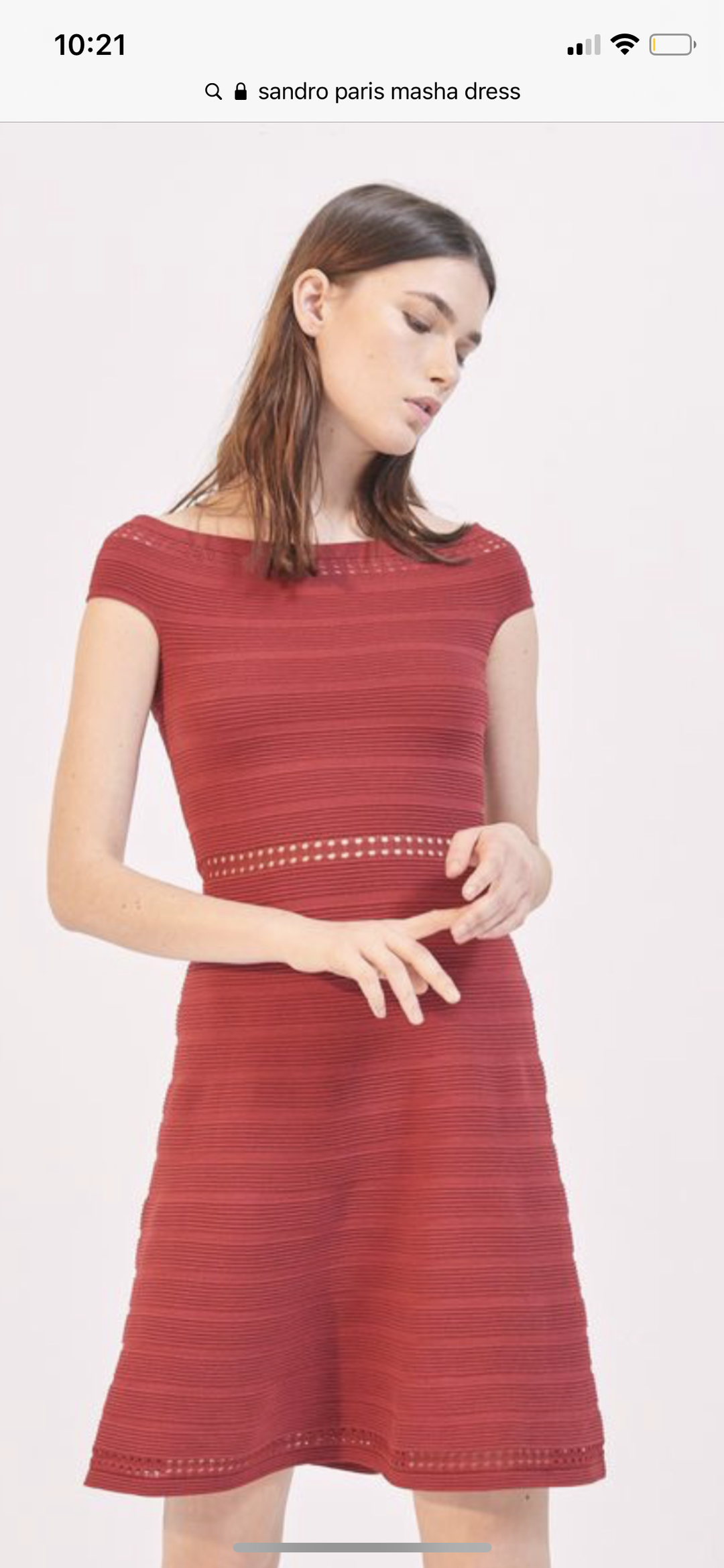 Sandro Paris red dress for rent on The Volte - main image