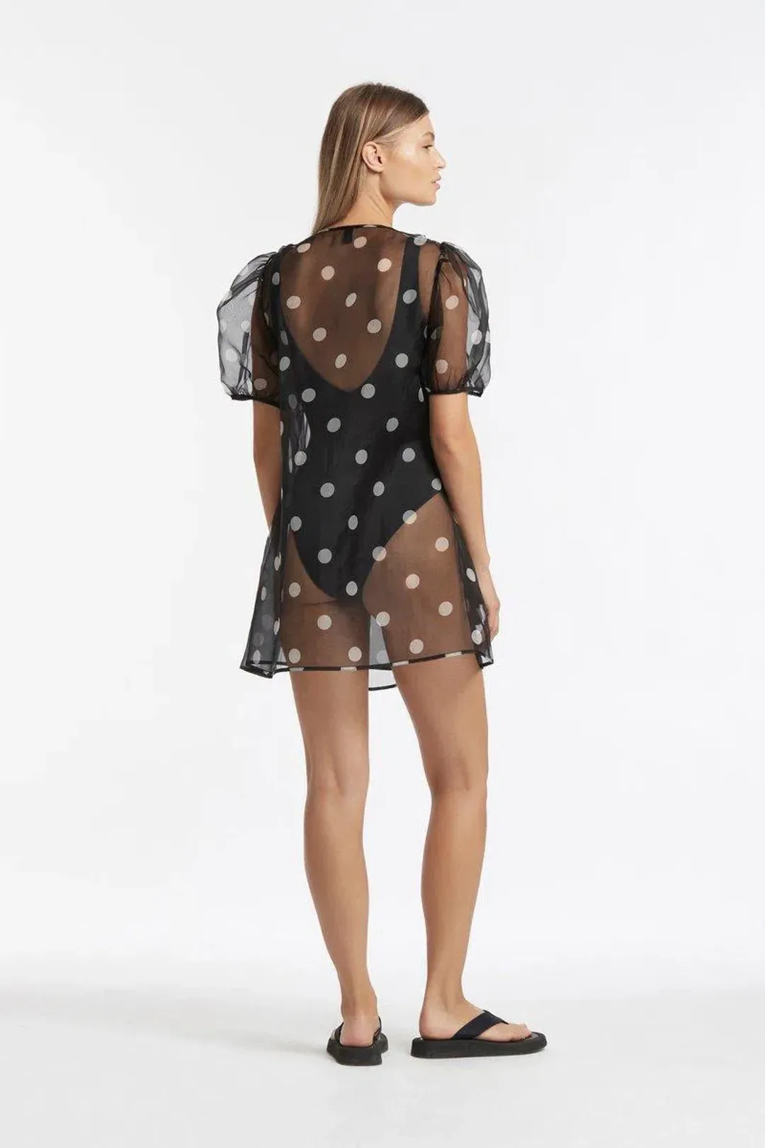 Sir the Label Margot Puff Sleeve Mini Dress size 8 for rent on The Volte - main image