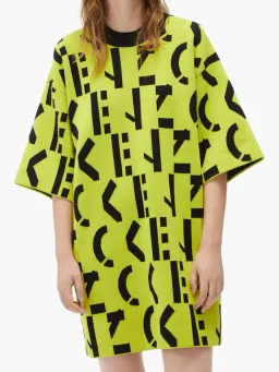 Kenzo Logo Monogram Knit Dress Print Size 6 for rent on The Volte - image 1
