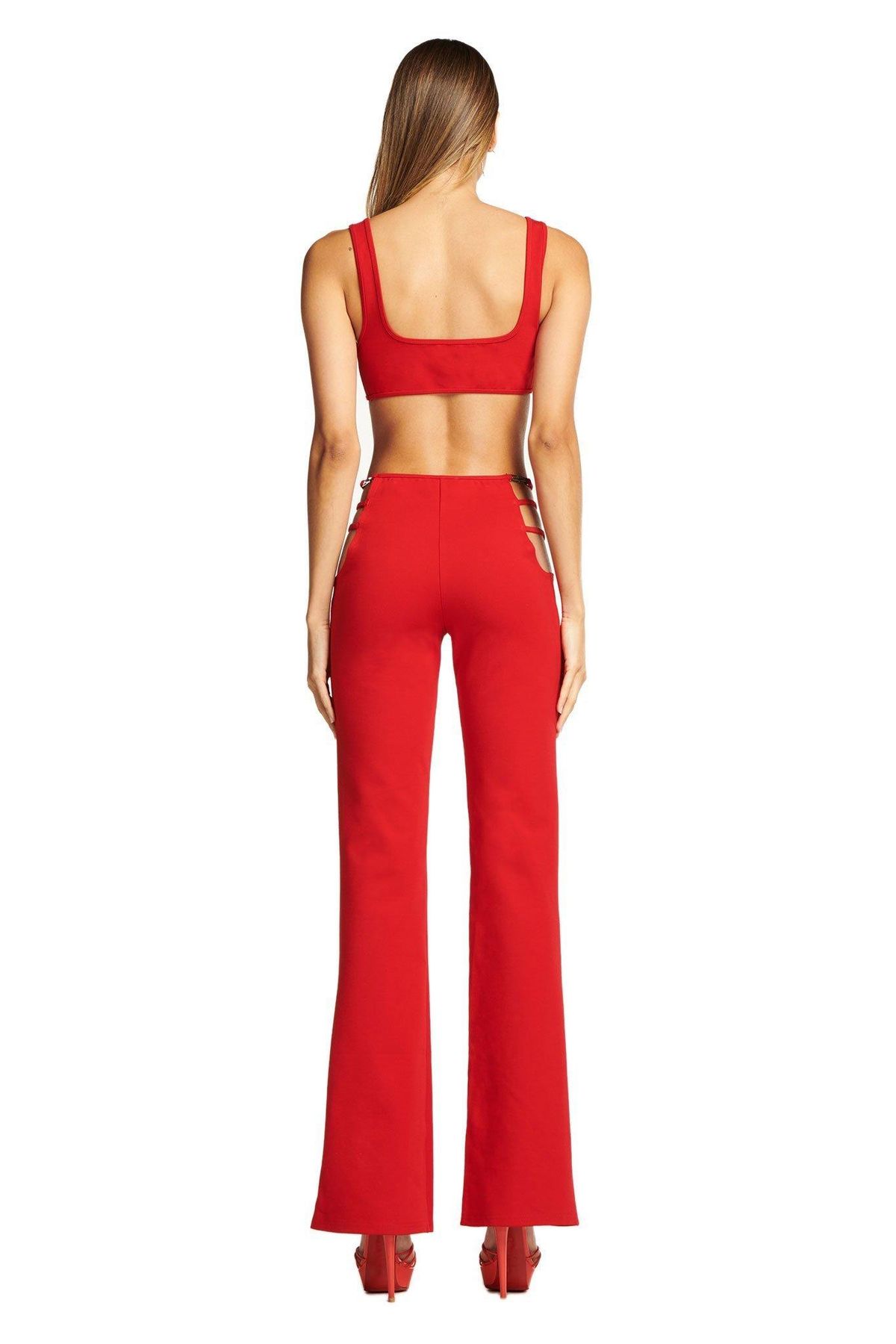 I. AM. GIA Lucid Crop Top & Pants Set Red Size S - Image 4