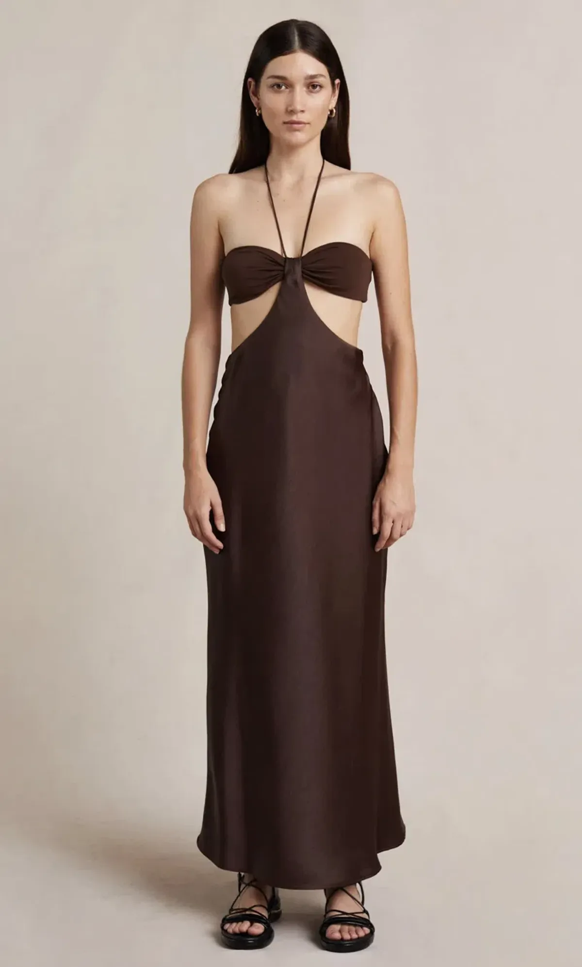 Bec & Bridge Nadia Cutout Dress Brown Size 10 - Image 1